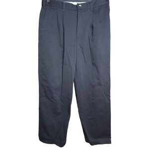 Timber Creek By Wrangler Men's Black Pleated Chino expandable Pants Size 34 x 29